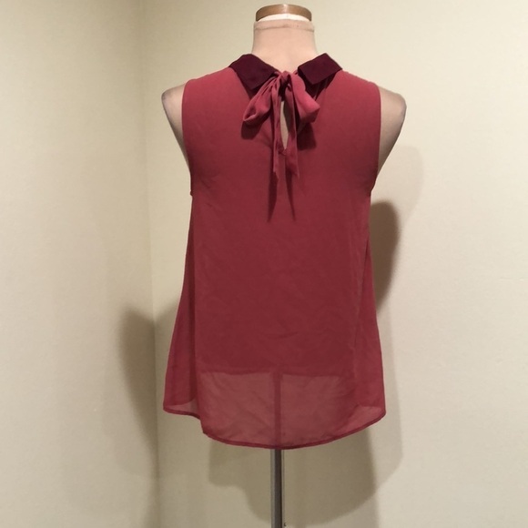 ModCloth Flavor Fusion Blouse Size Medium Mauve Pink Burgundy Red Apples - Picture 6 of 9